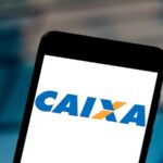 June 19, 2019, Brazil. In this photo illustration the Caixa Economica Federal logo is displayed on a smartphone